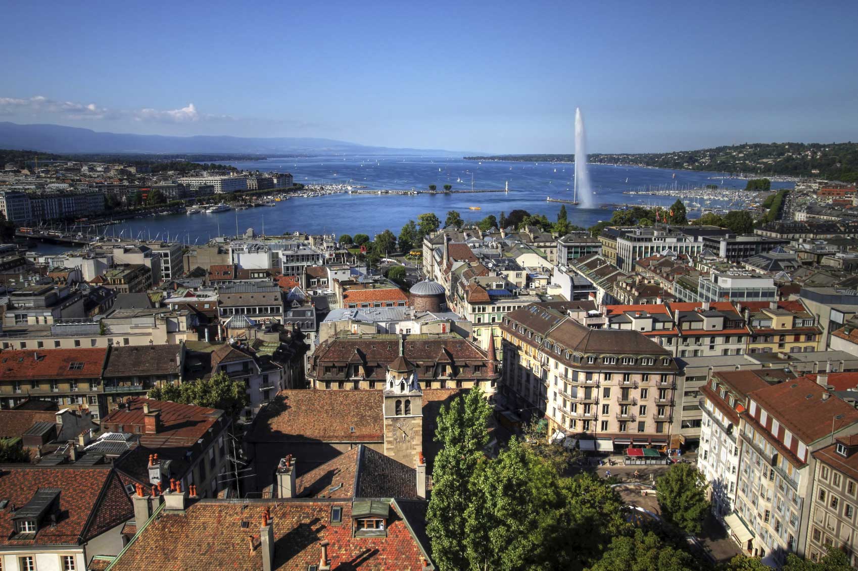 Geneva aerial, Switzerland